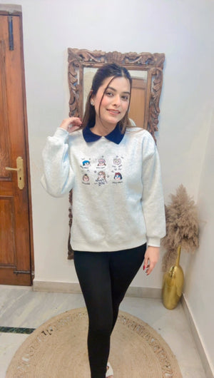 Sweatshirt with fleece
