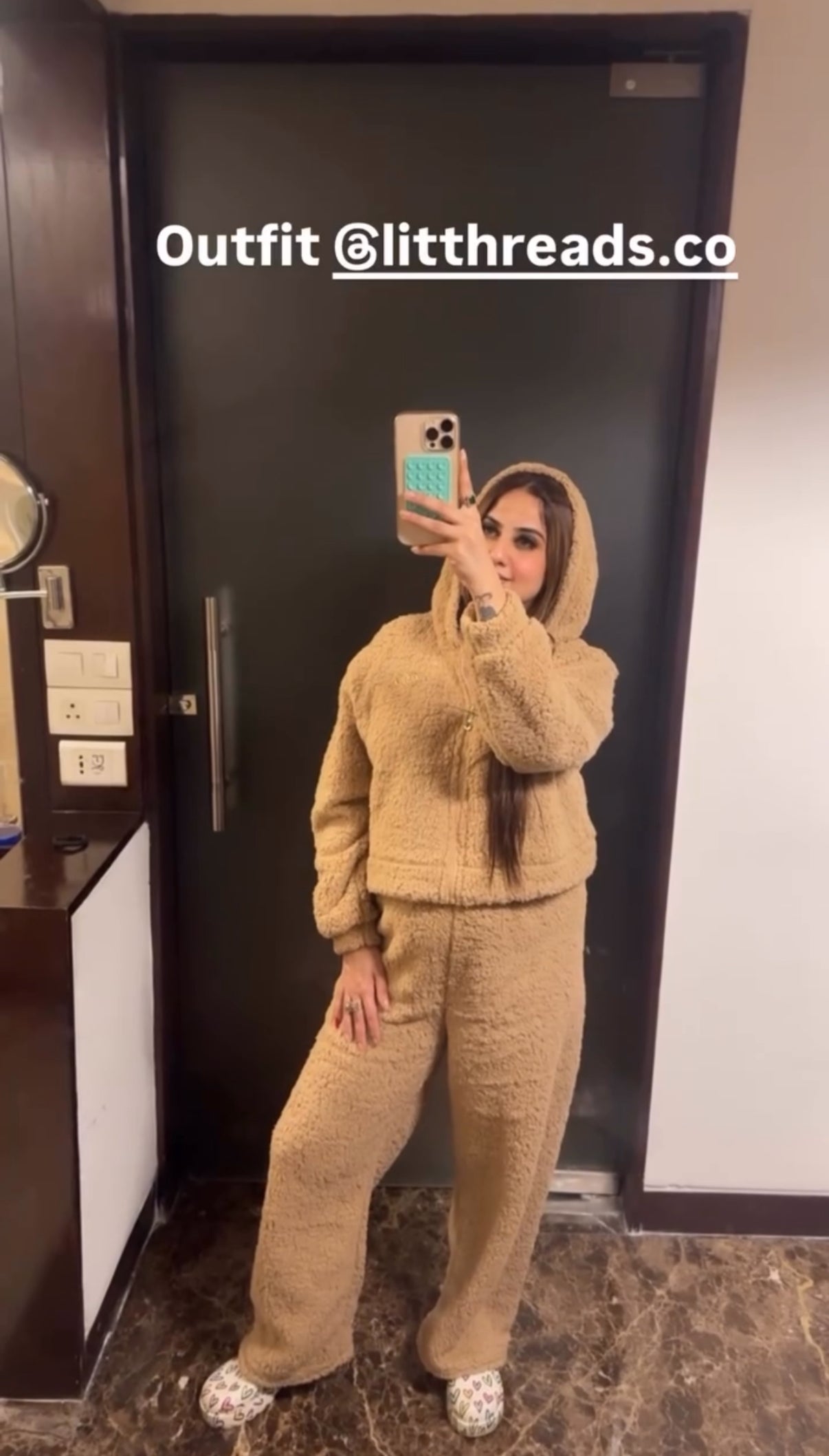 Furry Jacket Co ord