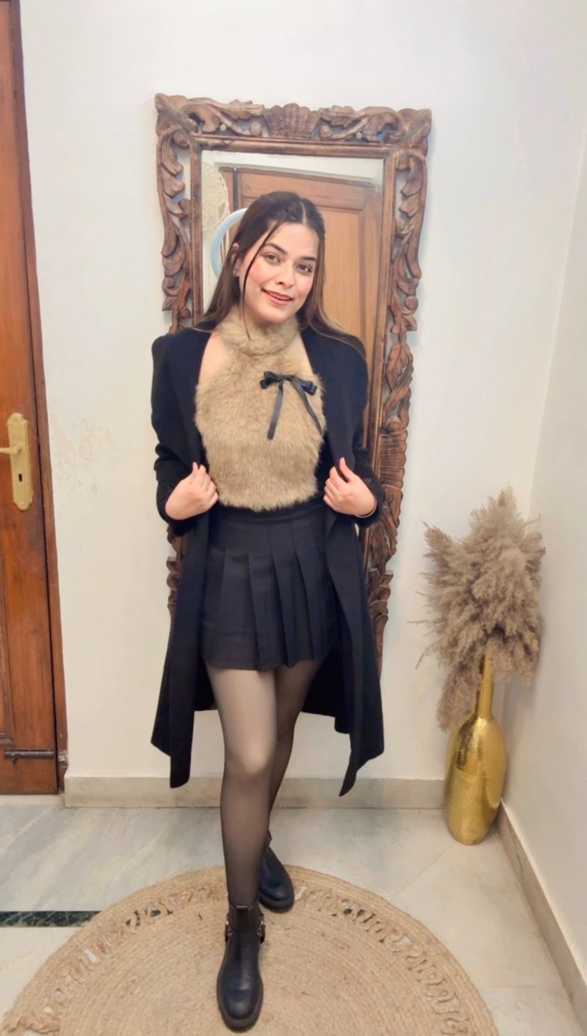Furr Halter Neck Bustier
