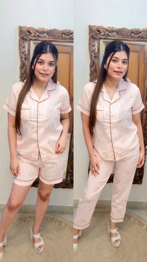 Nightsuit L112 (shirt,shorts n lower)