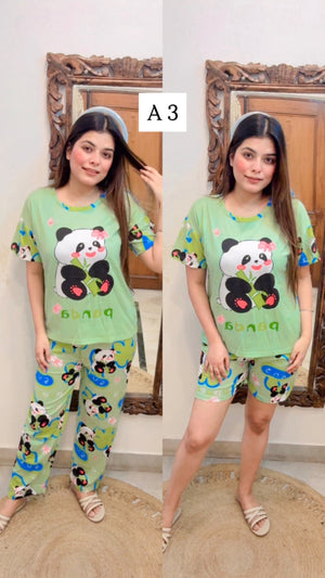 Nightsuit L111 (tshirt,shorts n lower)