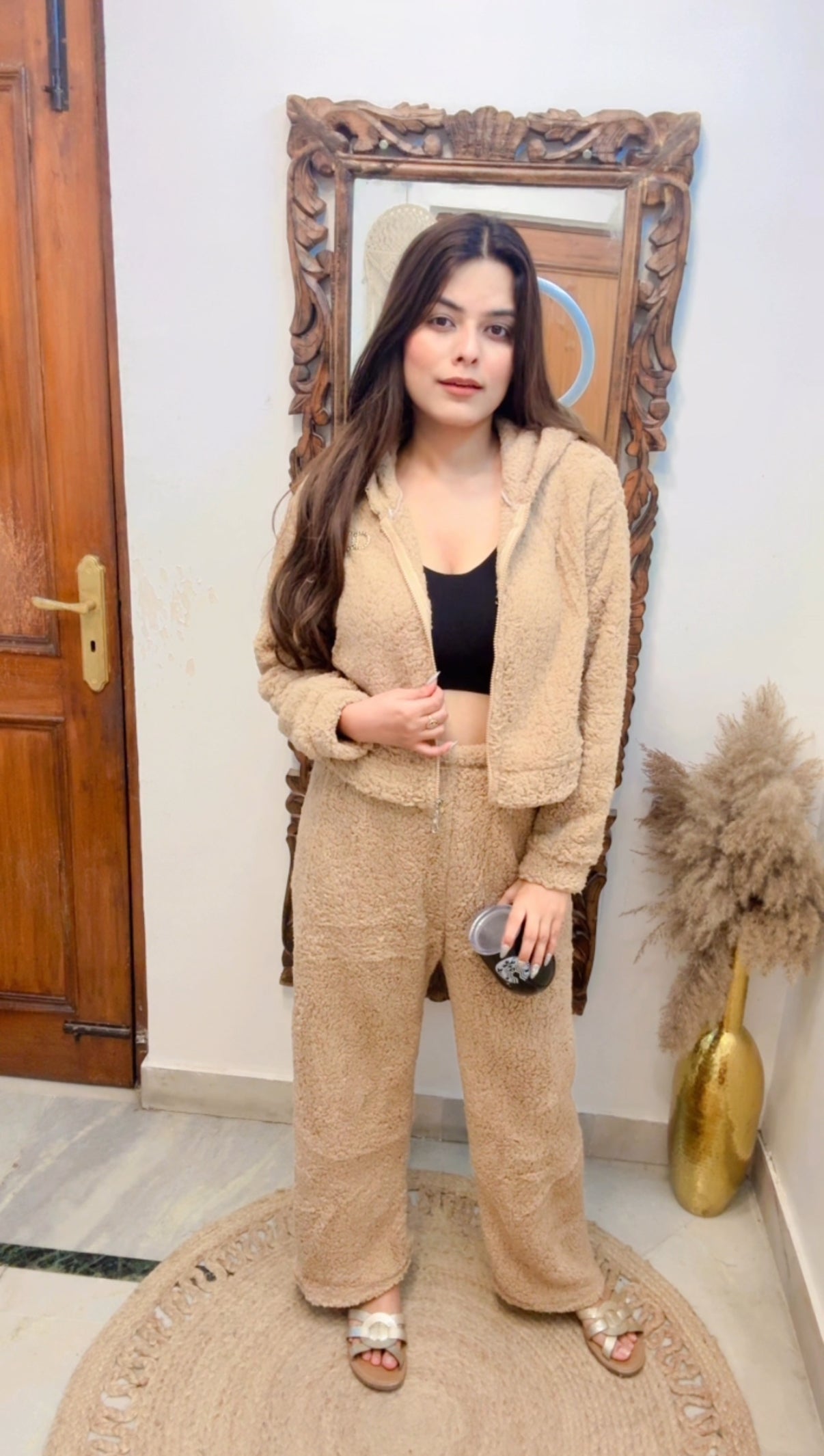 Furry Jacket Co ord