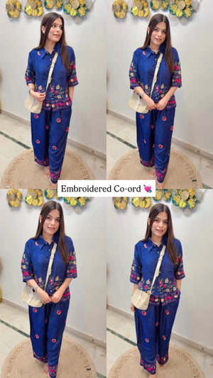 Crizzy Embroidered Two Piece Set