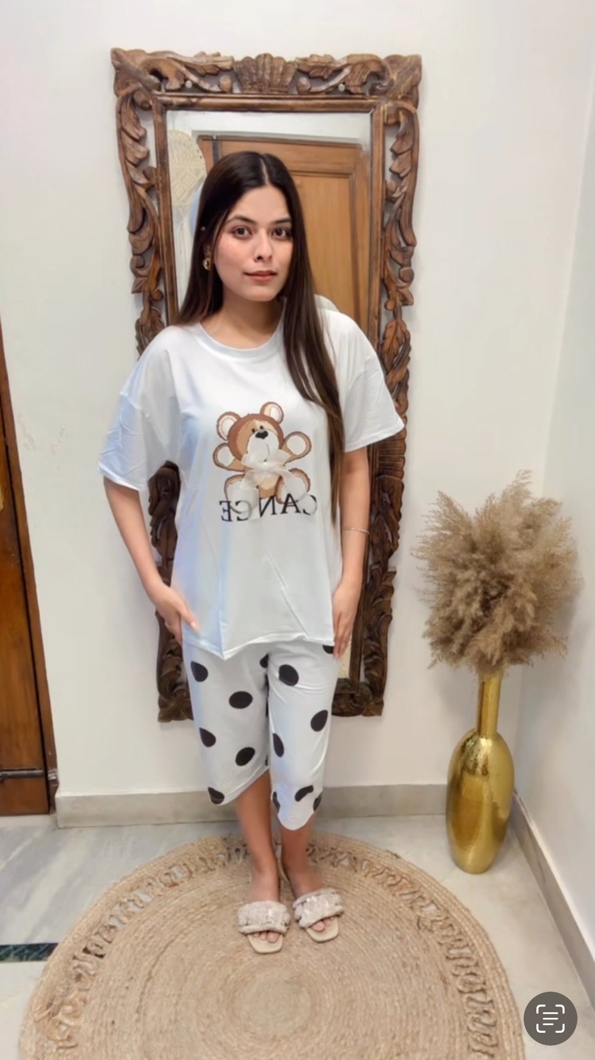 Polka Kapri Nightsuit