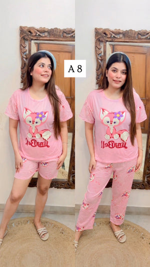 Nightsuit L111 (tshirt,shorts n lower)