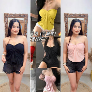 Megha Padded Top with Neck Chain