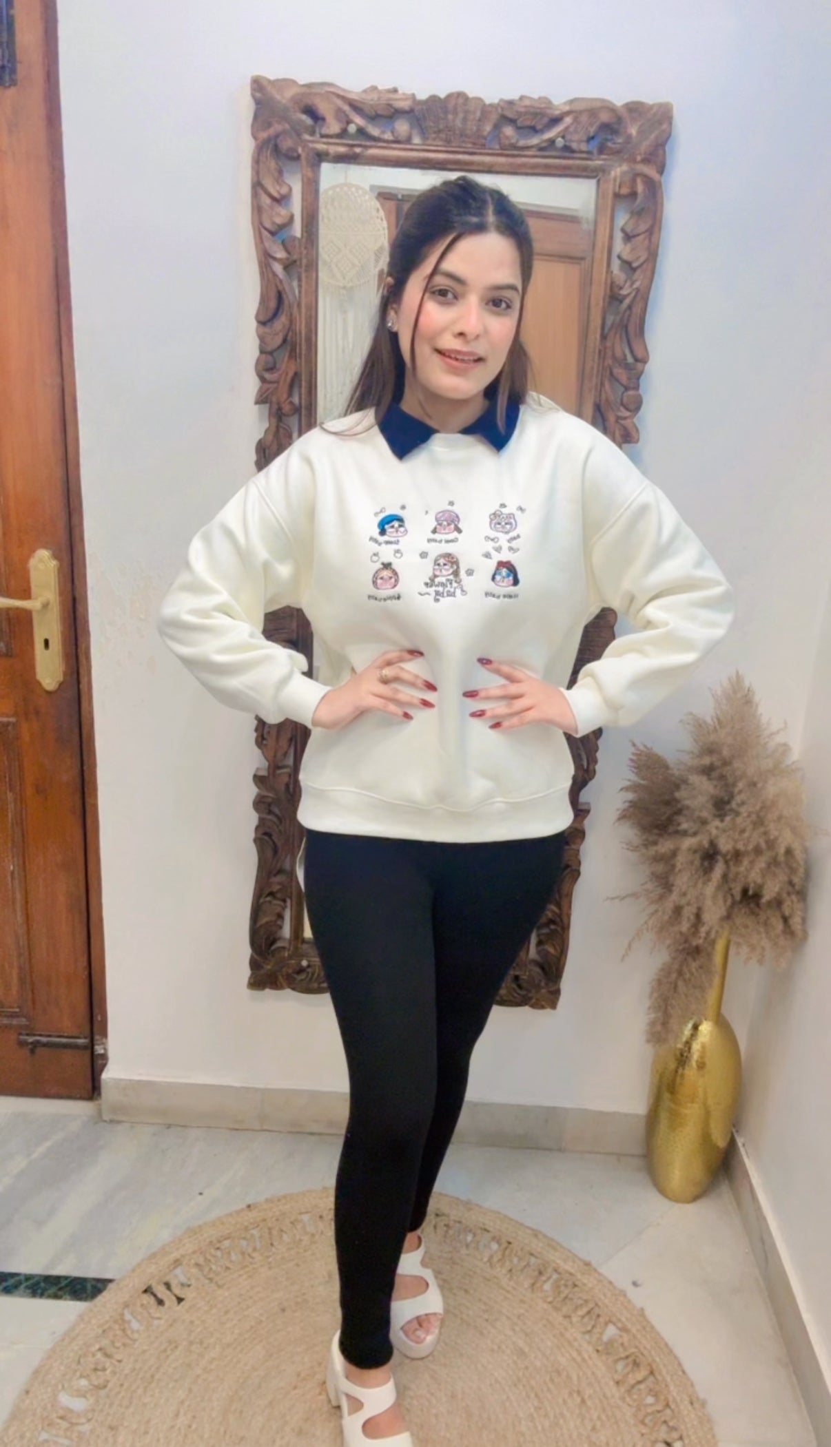 Sweatshirt with fleece