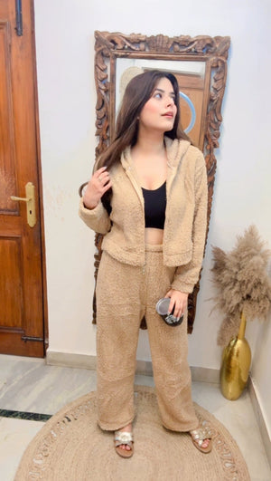 Furry Jacket Co ord