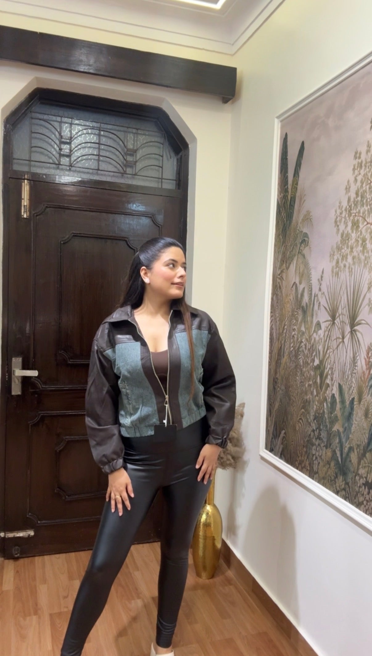 Lit Denim+Leather Jacket