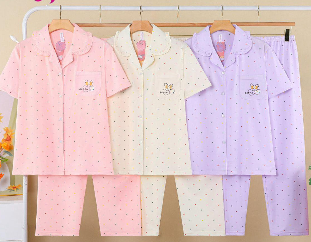 Frill Polka Nightwear