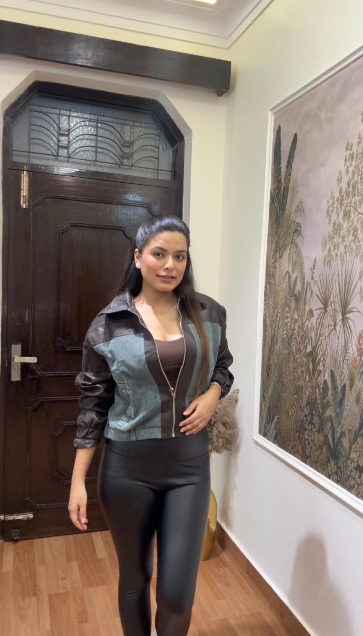 Lit Denim+Leather Jacket
