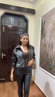 Lit Denim+Leather Jacket