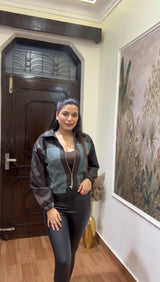 Lit Denim+Leather Jacket