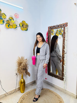 Furry Jacket Co ord