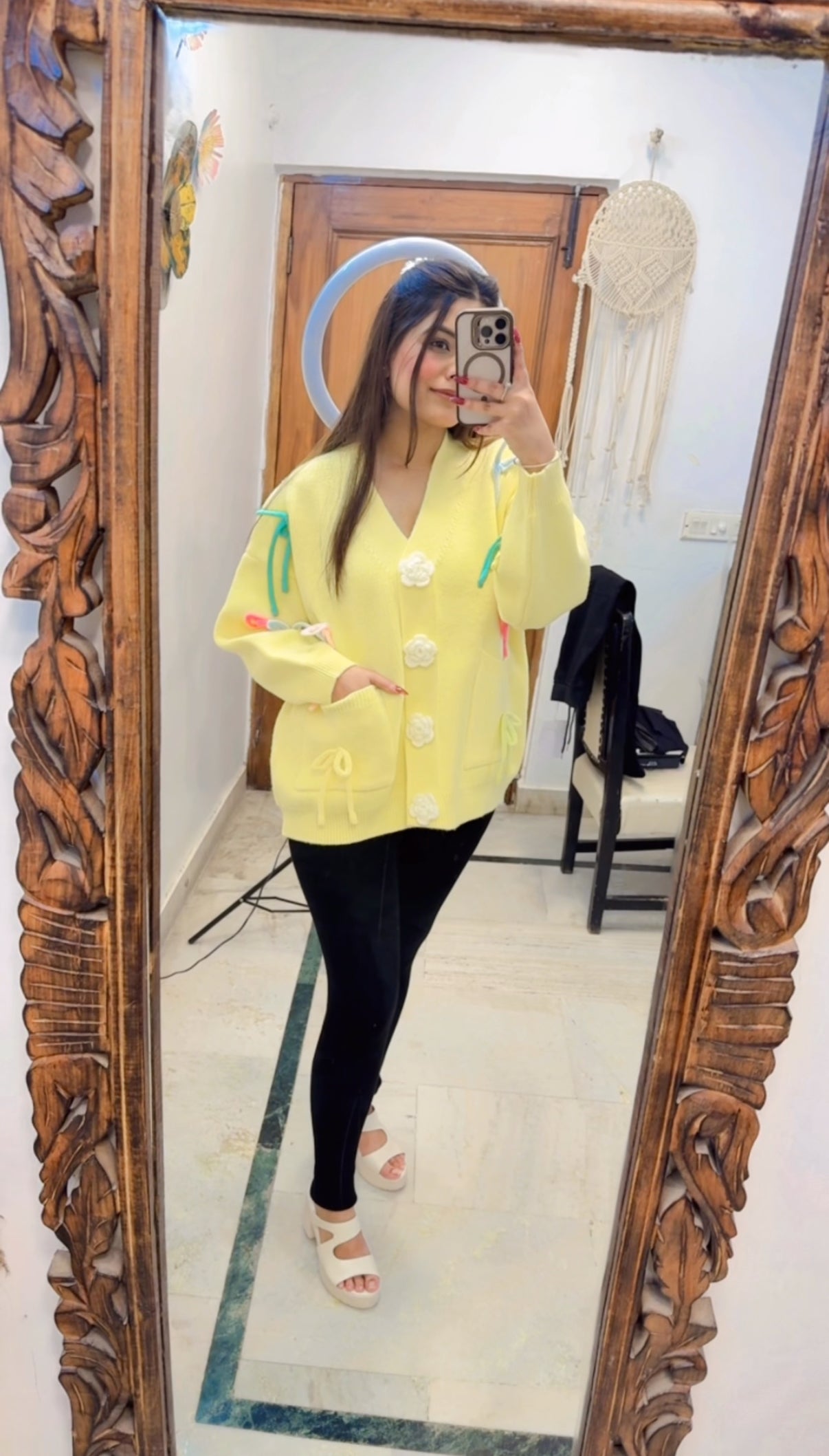 Bow Wollen Cardigan