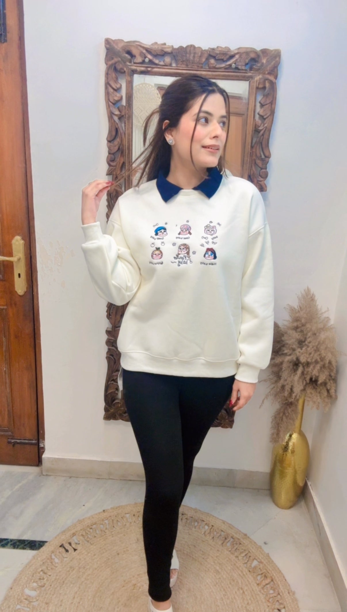 Sweatshirt with fleece